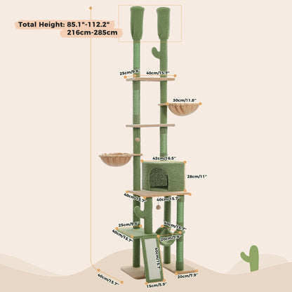 Cactus Cat Tree Floor to Ceiling Tower Scratching Posts