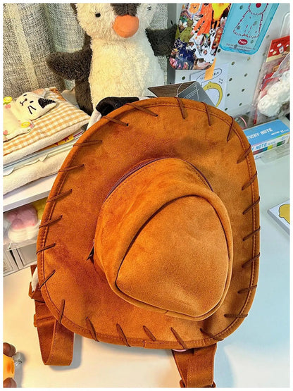 Cartoon Cowboy Hat Backpack Cute Fashion Creative Backpack