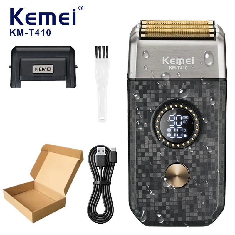 Kemei Rechargeable Cordless Shaver for Men Triple Blade