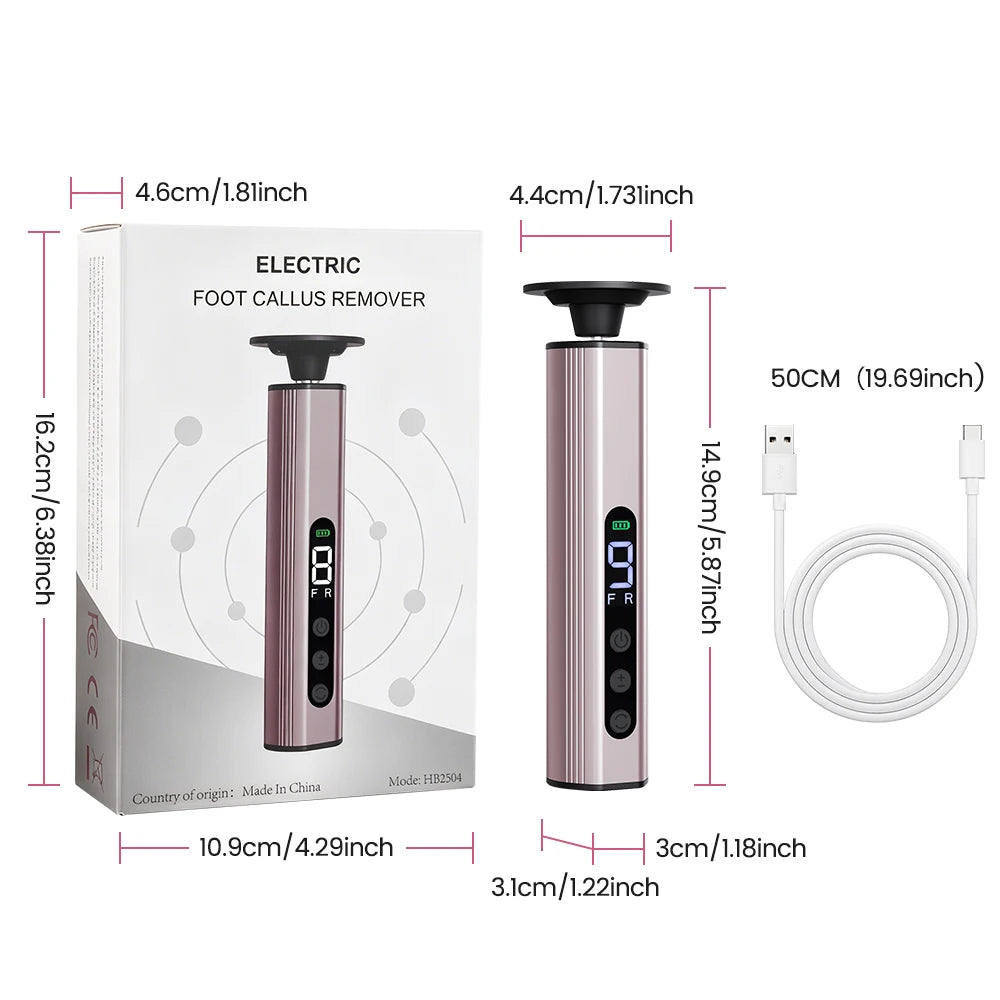 Aluminum Alloy Electric Foot Grinder 9 Speeds Callus