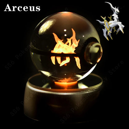 Pokemon Crystal Ball 3D Mewtwo Pikachu Gift