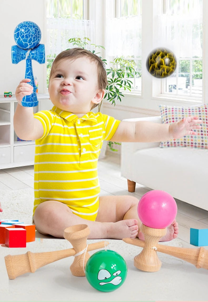 Crack Painted Kendama Toy Outdoor Fitness Balls Train