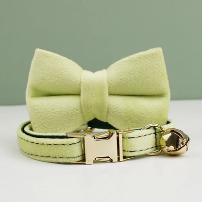 Velvet Cat Collar Bowknot Personalized Collar