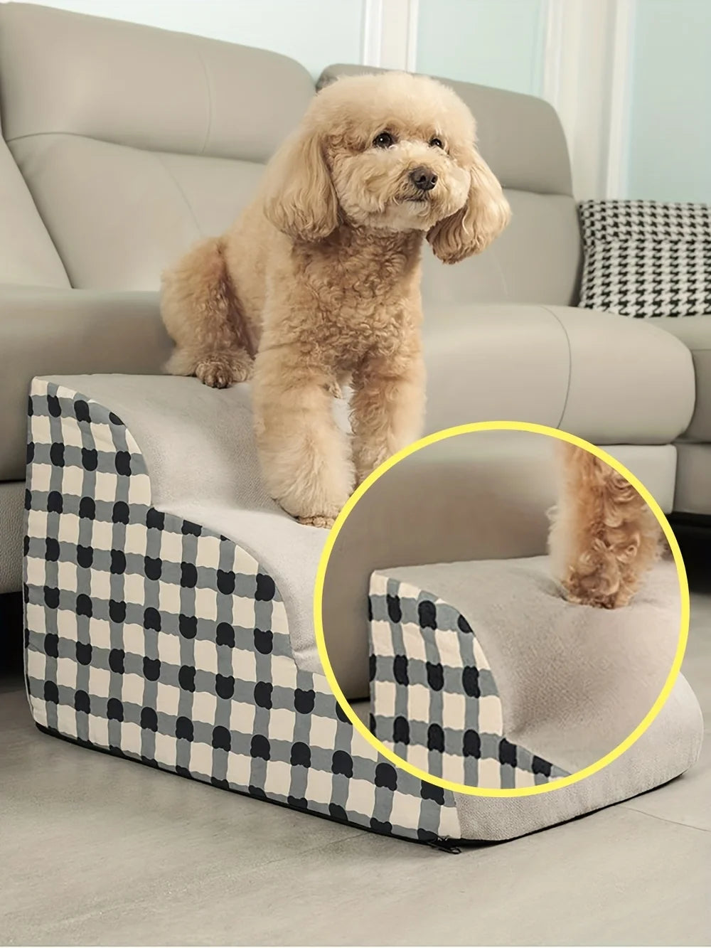 Pet 2/3 Steps High Density Foam Dog Secure Stairs Ramps