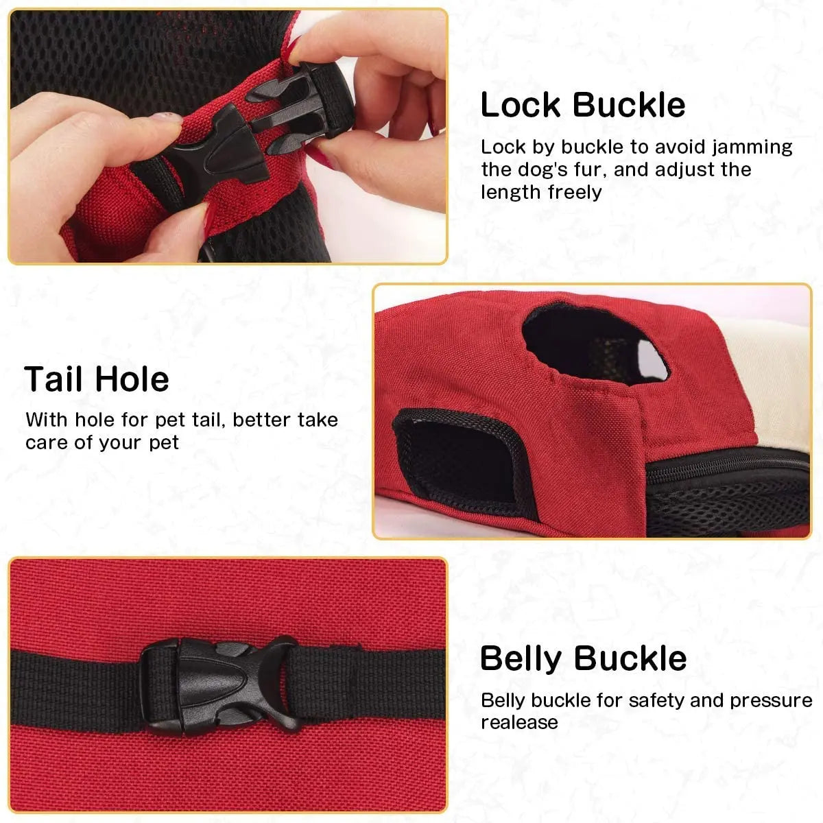 Mesh Pet Dog Carrier Adjustable Backpack Breathable Outdoor