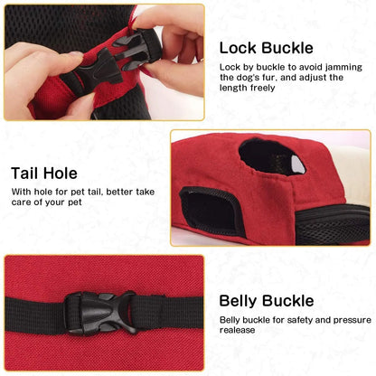 Mesh Pet Dog Carrier Adjustable Backpack Breathable Outdoor