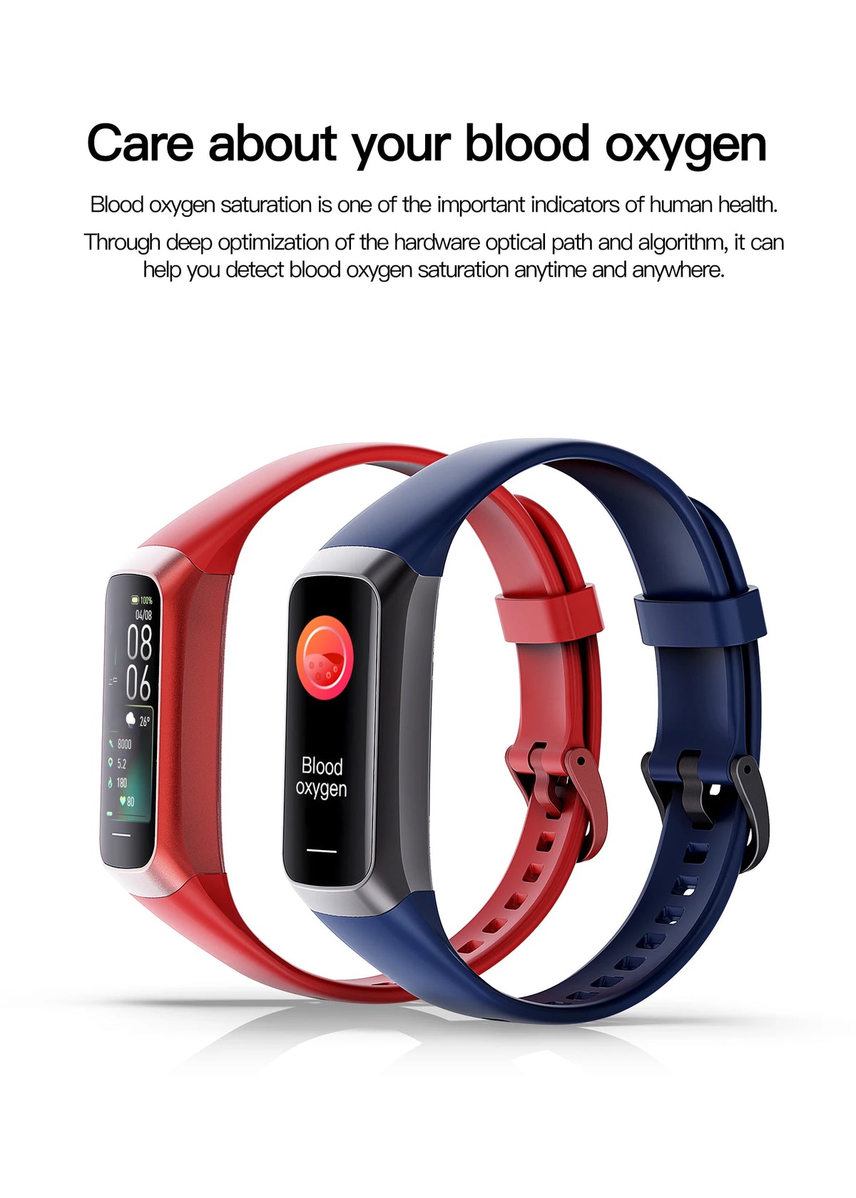 AMOLED Smartwatch Body Temperature Monitor Fitness Clock