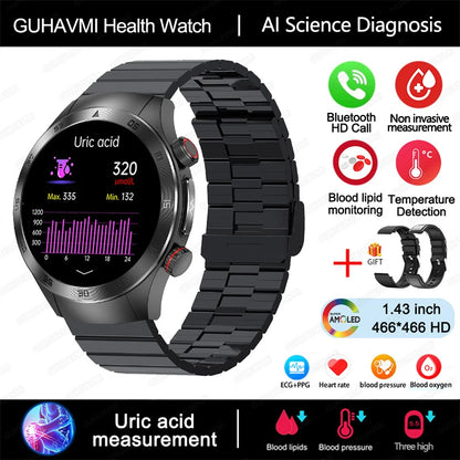 2025New Laser Therapy ECG+PPG Smartwatch For Men Women