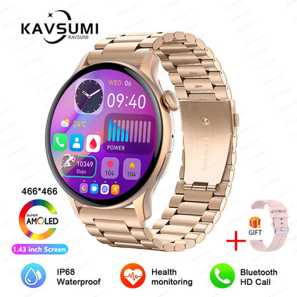 NFC Smart Watch Amoled HD GPS Track Sports Heart Rate