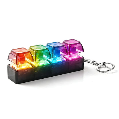4-Button Fingertip Keychain RGB Fidget Stress Relief
