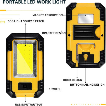 COB Worklight USB Rechargeable LED Flashlight
