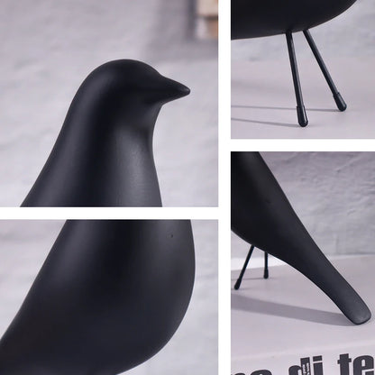 Nordic Style Minimalist Bird Sculpture Resin Craft Artwork