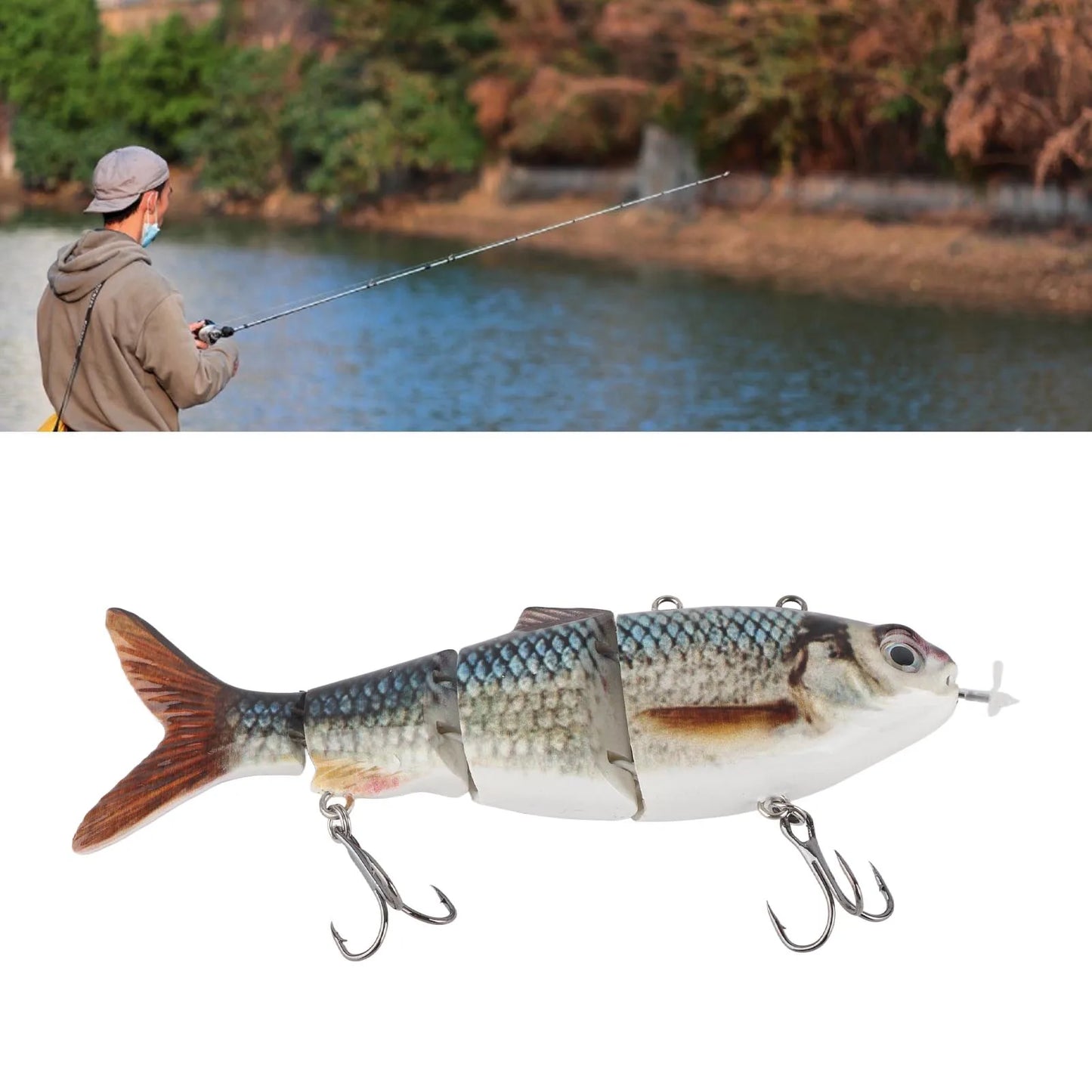 Robotic Swimming Lure Multi Jointed Rechargeable Electric Fishing Lure