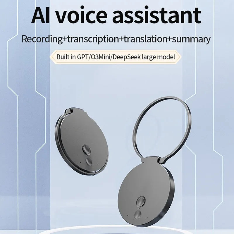8-128GB AI Voice Recorder Real-Time Transcription