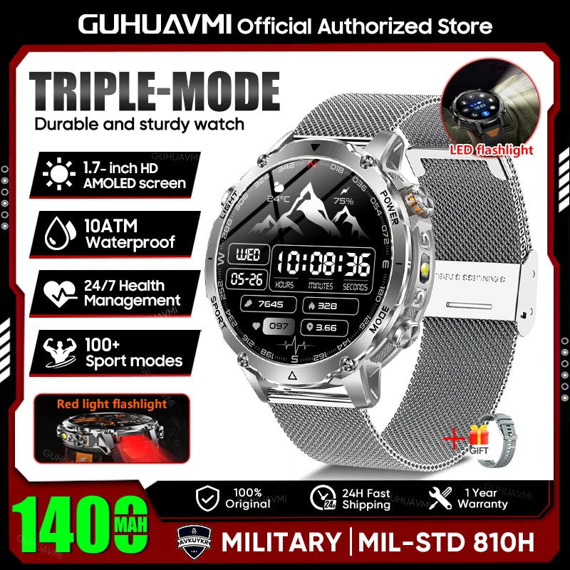 New TANK Ultra 1400mAh Battery Military Smart Watch