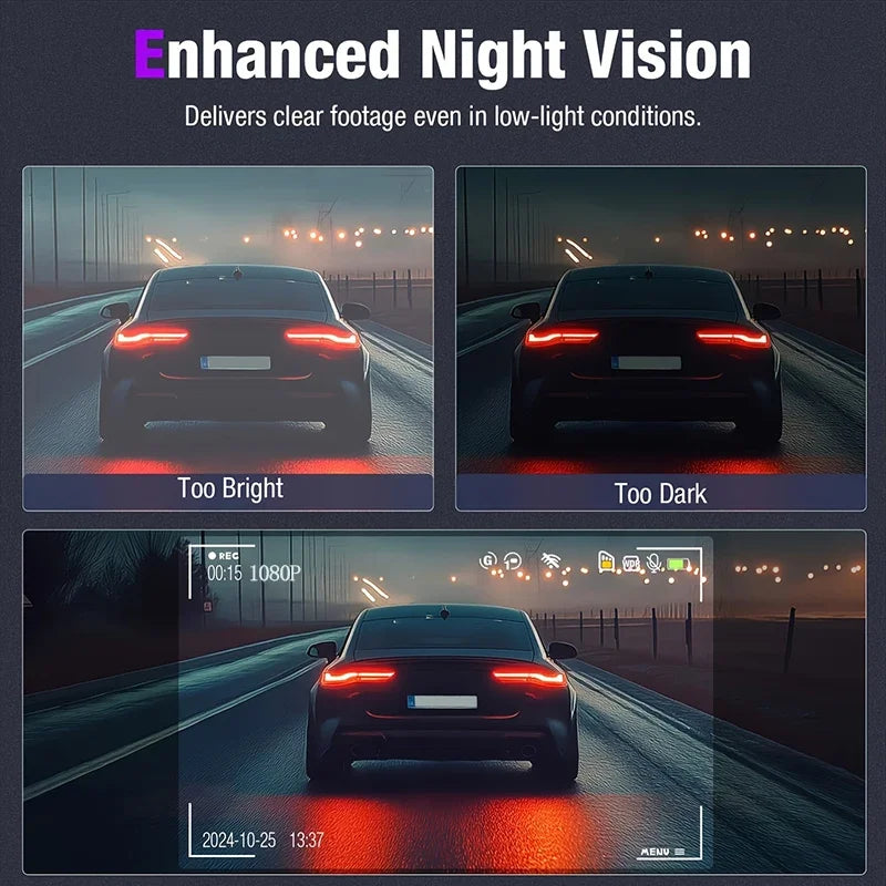 NEW 1080P HD WIFI 2/3Camera Dash Cam For Car Camera