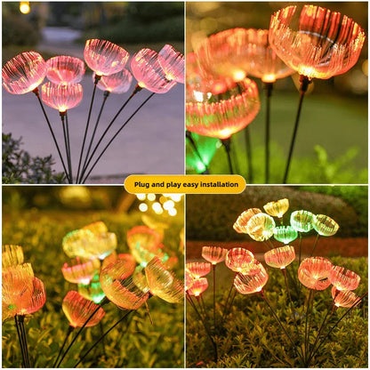 Solar Power 6LED Fiber Optic Jellyfish Ambient Mood Light