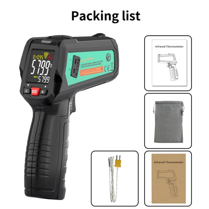 Point Infrared Positioning Thermometer LCD Pyrometer