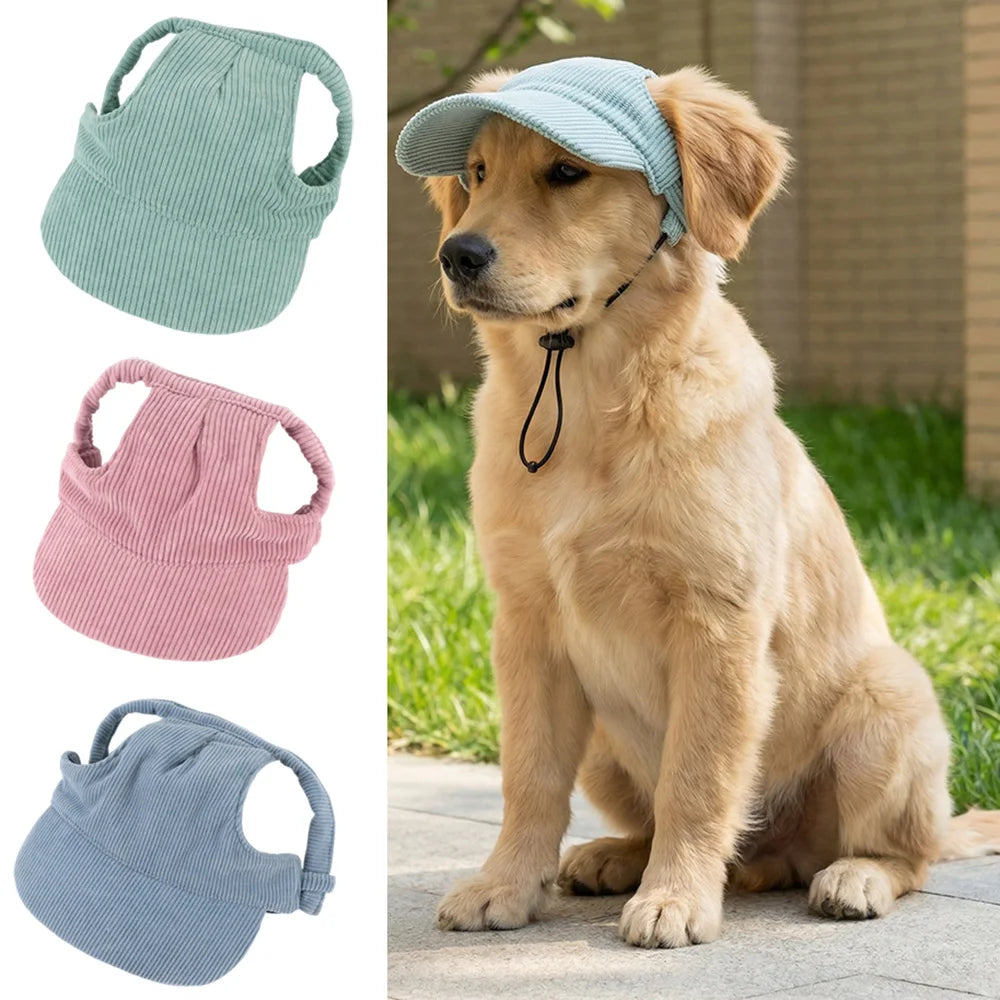 Fashion Big Dog Baseball Cap Durable Corduroy Sun Hat