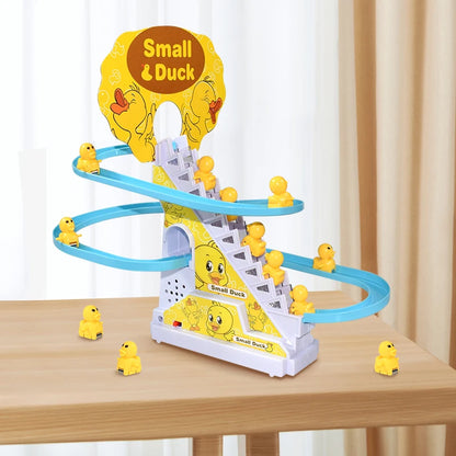 Climbing Stairs Track Toys Electric Duck DIY Rail Racing Track