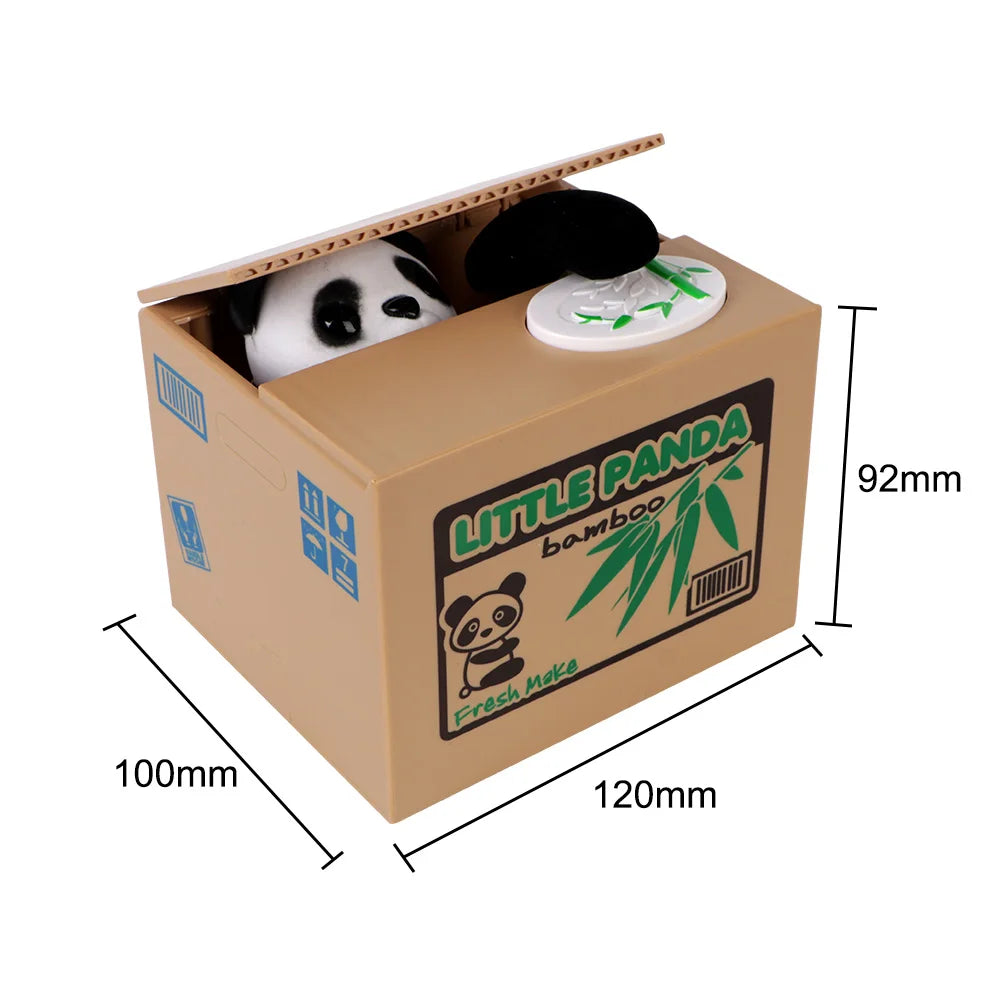 Cute Automated Panda Cat Steal Coin Bank Money Saving Box