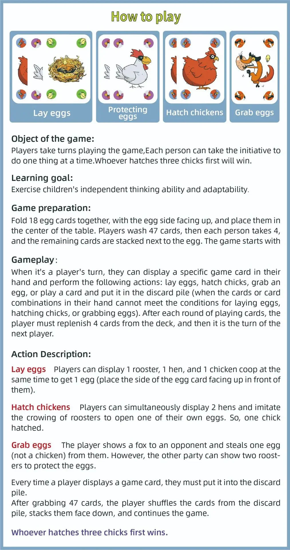 Hot board games Chicken Chiu Chiu Board Game Drecksau
