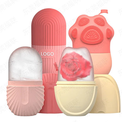 2-IN-1 Silicone Ice Roller Mold Mini Portable Face Cleansing