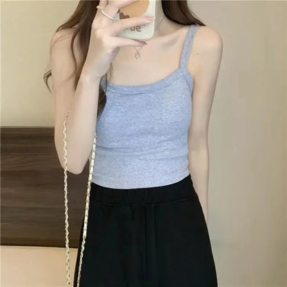 Crop Top Women Sexy Sleeveless Tops Fashion Female Tops
