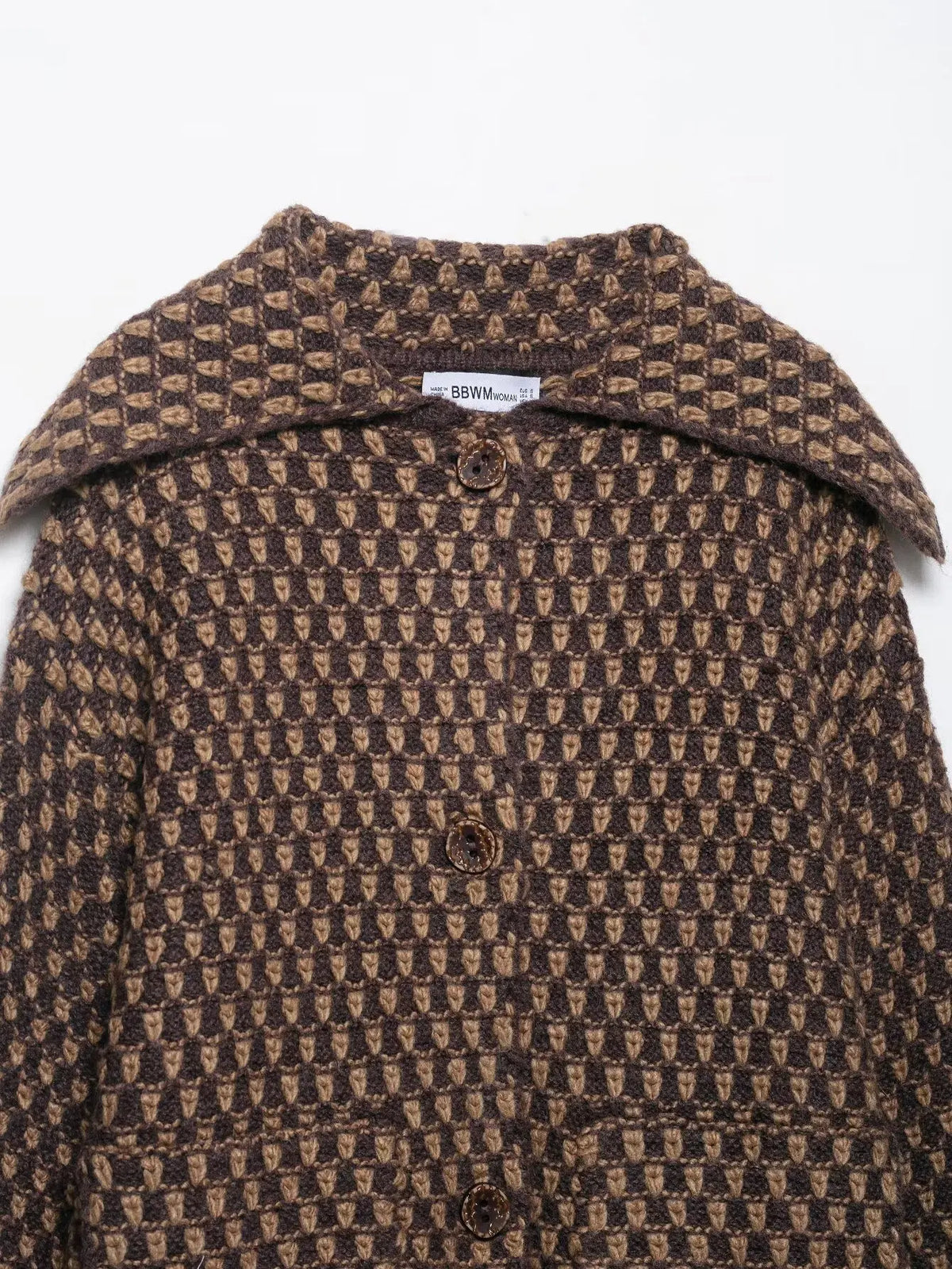 New Autumn Brown Long Sleeve Knitted Cardigans Women