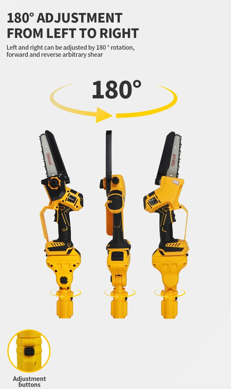 Brushless 1380W Electric Chainsaw Telescoping Pole Pruner