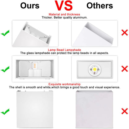 LED Wall Sconces 6W Modern Indoor Outdoor IP65 Wall Lamp