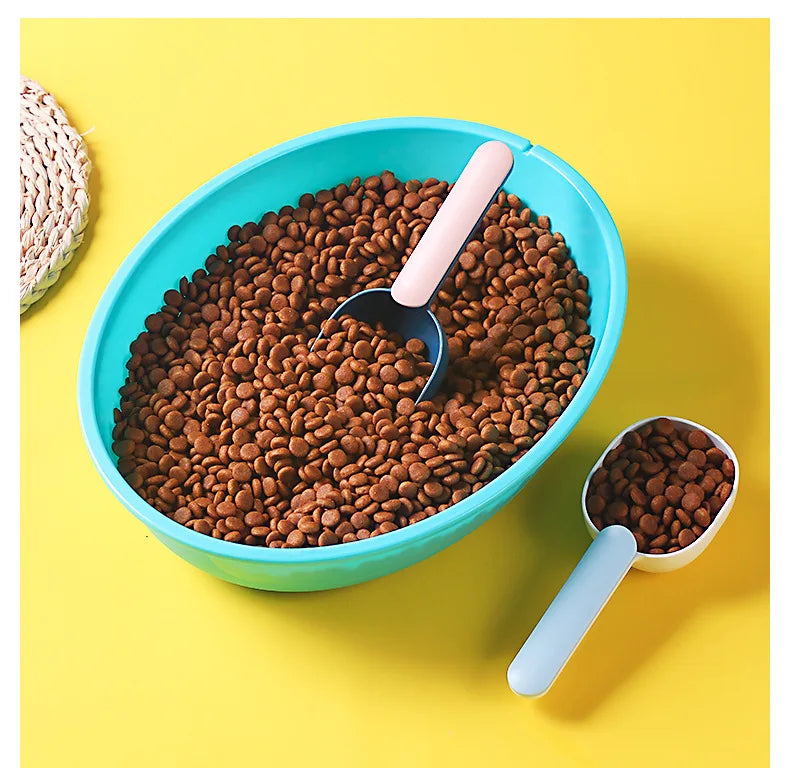 Pet Food Shovel with Sealing Bag Clip Spoon Multifunction
