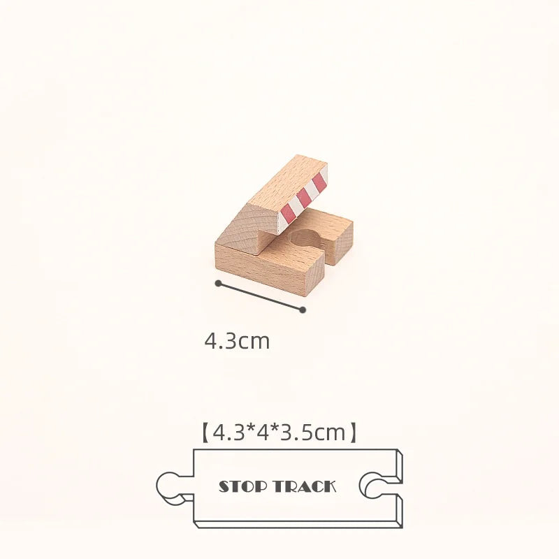 New Kinds Wooden Track Parts Beech Wooden Railway Train