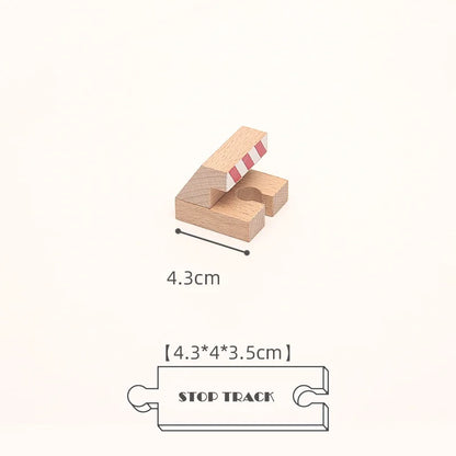 New Kinds Wooden Track Parts Beech Wooden Railway Train