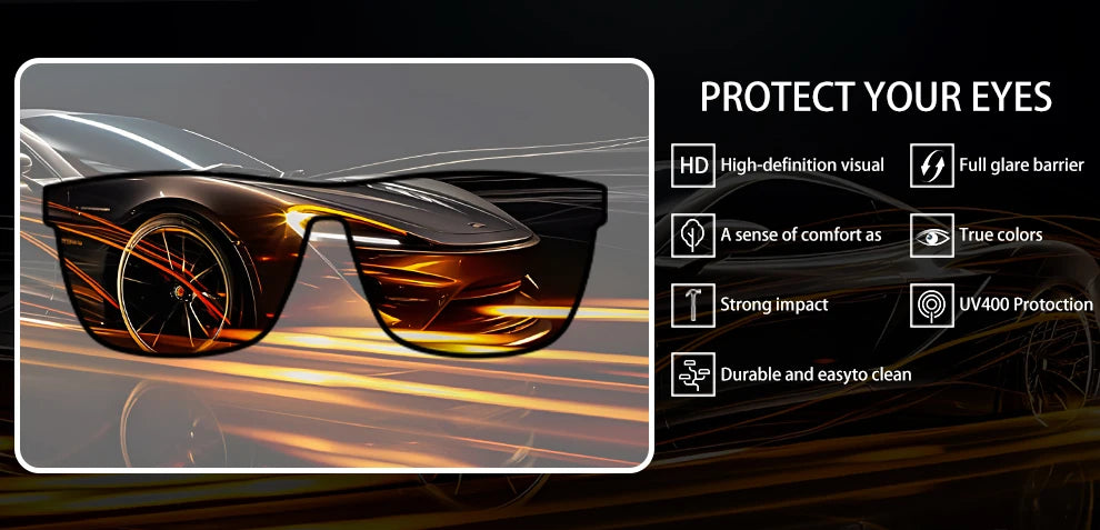 Brand Designer Men's Sun Glasses Vintage Square Sunglasses