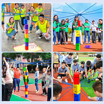 Group Team Building Tower Stack Game Multiplayer