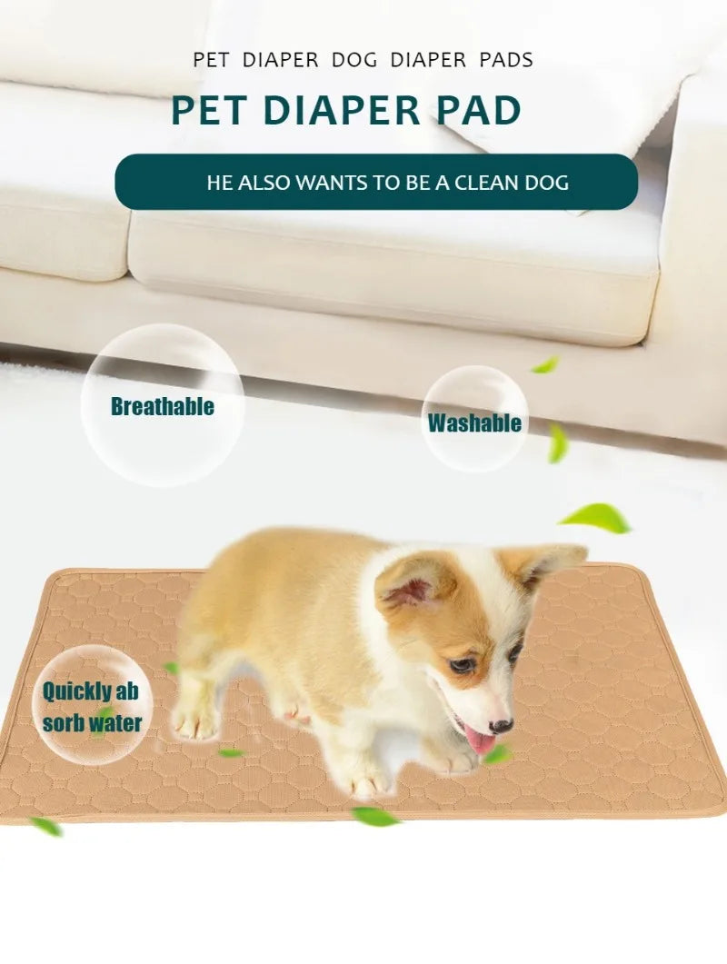 Reusable Dog Pee Pad Blanket Absorbent Diaper Washable