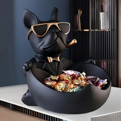 Creative Sunglasses Cool Dog Statue Bulldog Statue