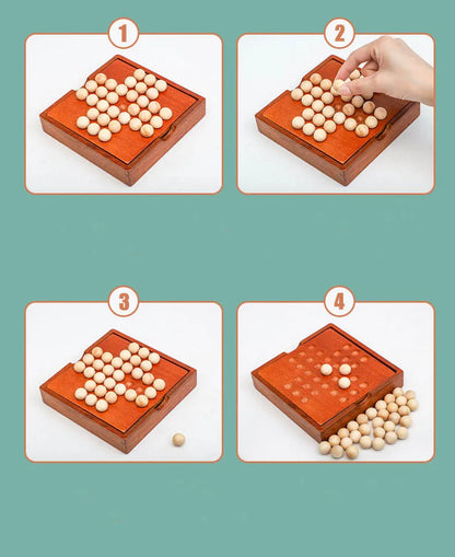 1 Set Europe Board Game Single Chess Peg Solitaire