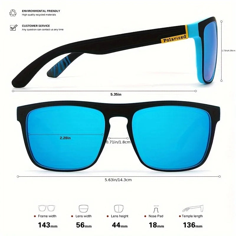 Fashion Vintage Square Polarized Sunglasses Men Women