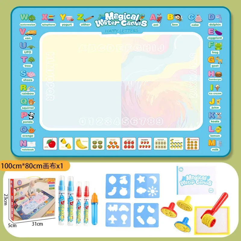 Magic Water Drawing Mat with Reusable Magic Pens