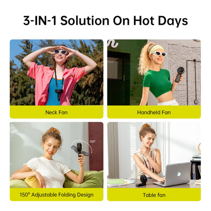JISULIFE Portable Handheld Fan with LED Display