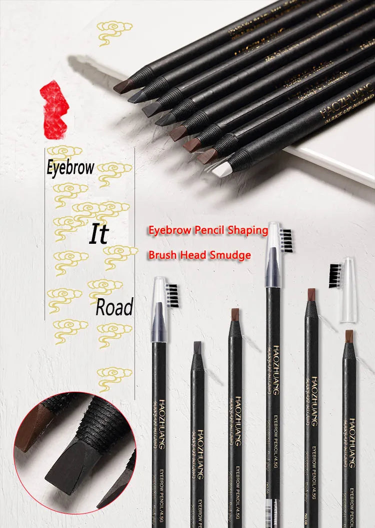 Pull Eyebrow Pencil Black Makeup High Quality Wild Line