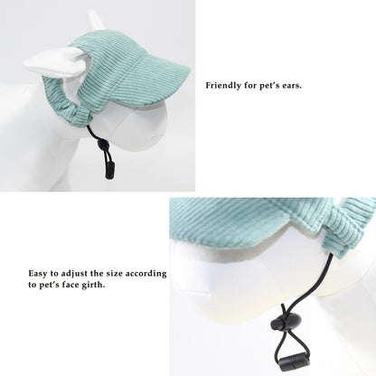 Fashion Big Dog Baseball Cap Durable Corduroy Sun Hat