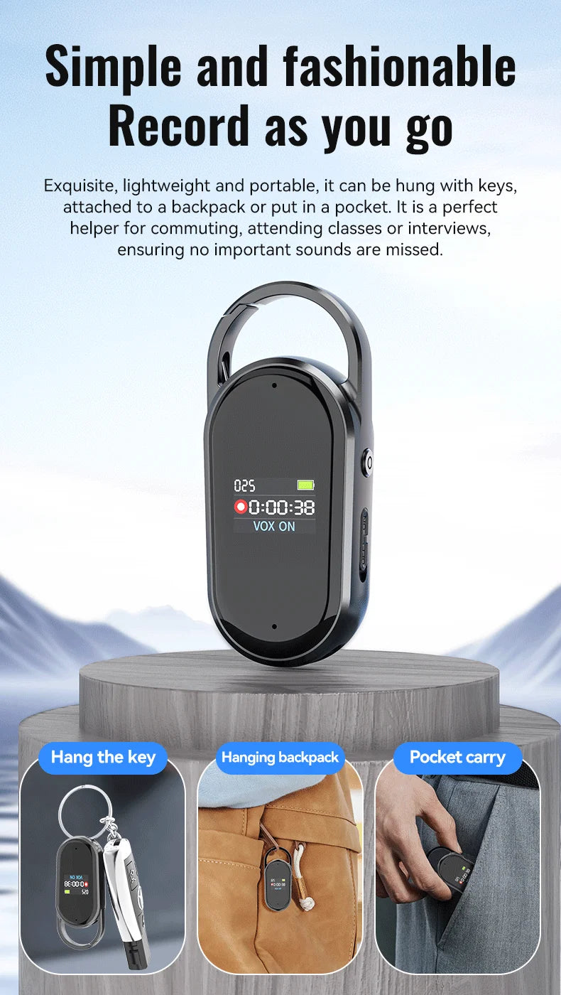 AI Voice Recorder Dictaphone with Real-Time Transcription