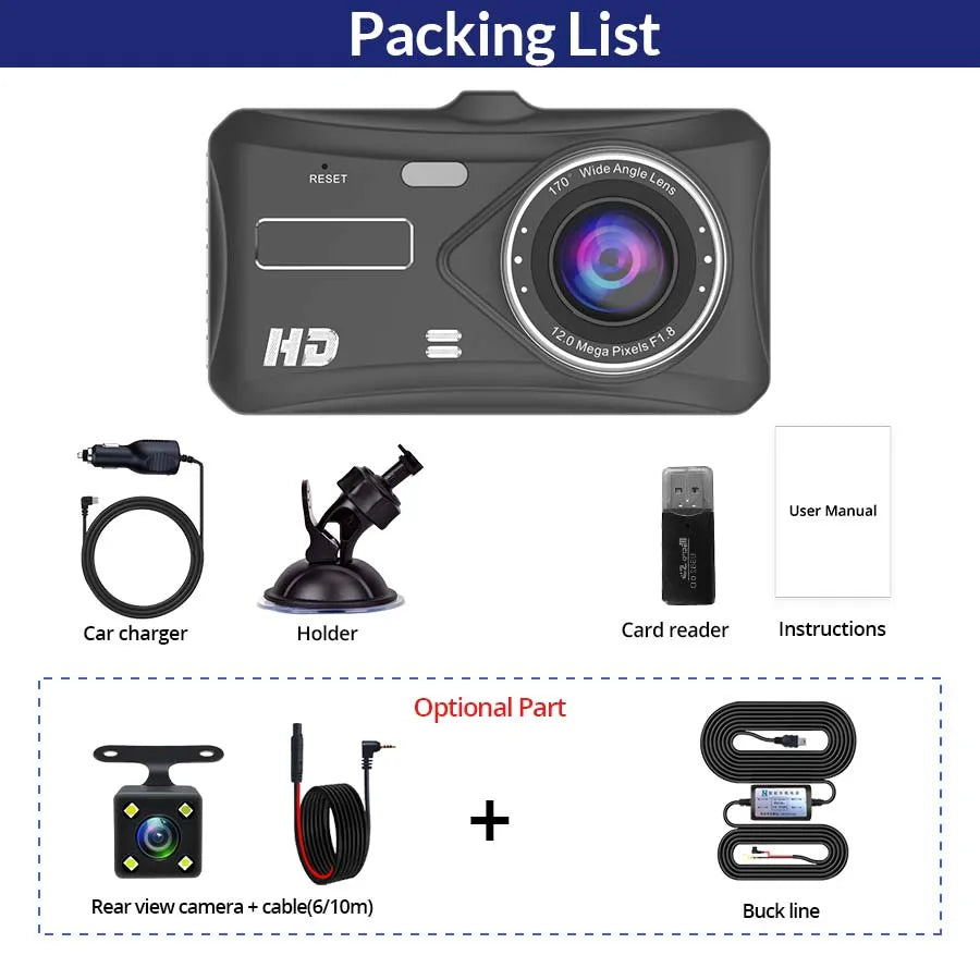 Dash Cam Touch Sensitive Dash Camera WDR G sensor