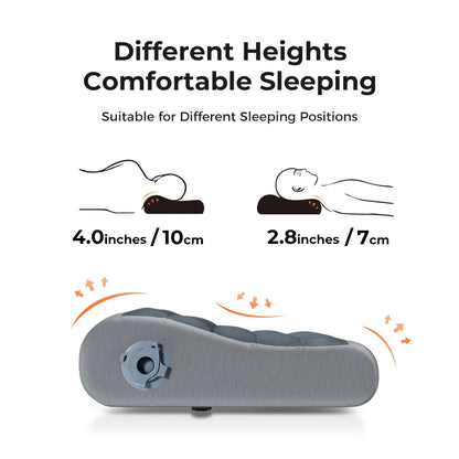 Inflatable Camping Pillow, Ergonomic Pillow