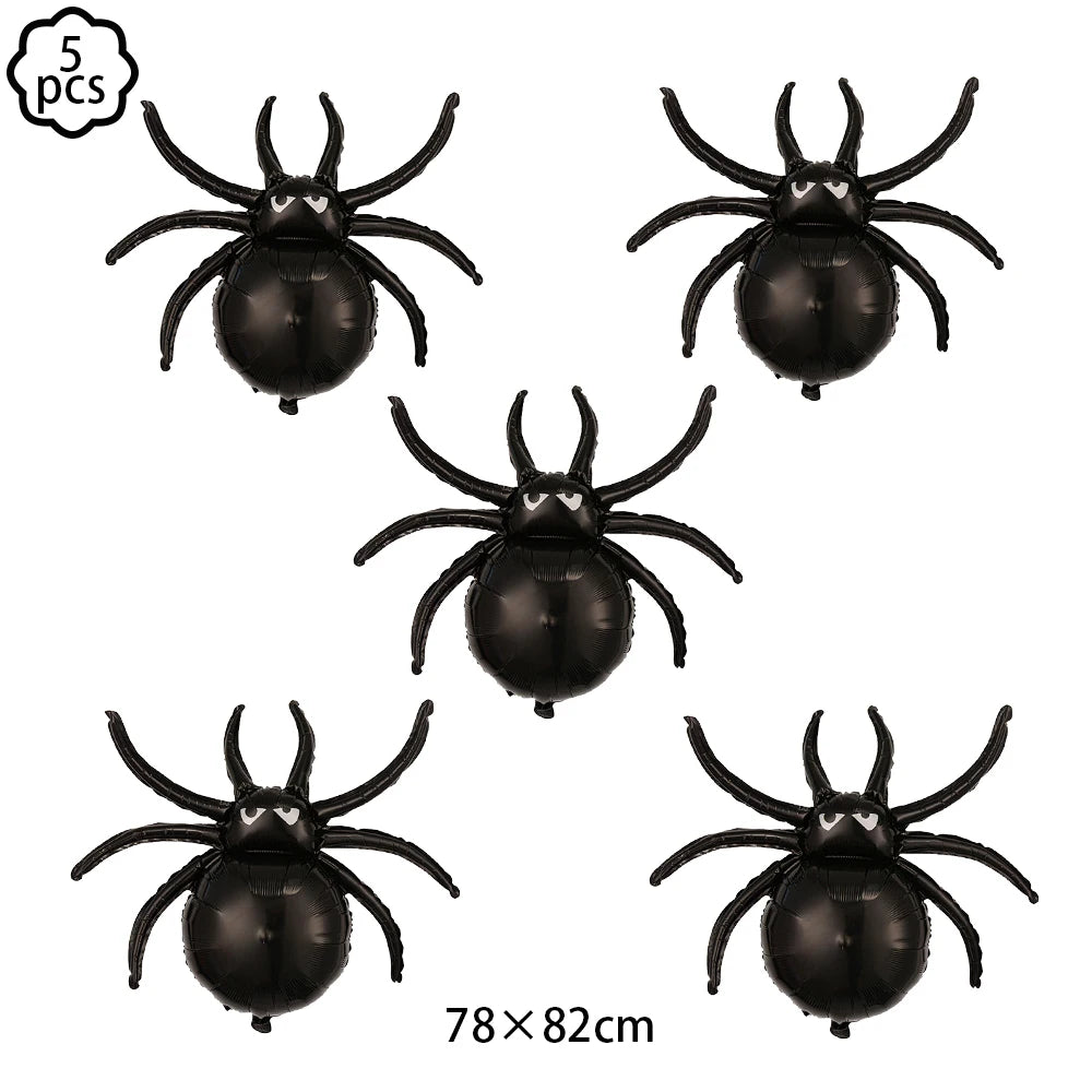 Halloween Balloon Decoration Halloween Black Spider Balloon Giant Skull Skeleton Balloon