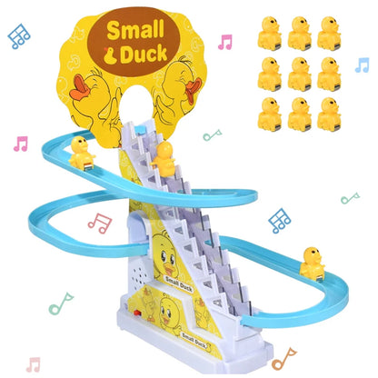 Climbing Stairs Track Toys Electric Duck DIY Rail Racing Track