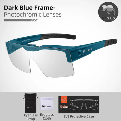 Photochromic Glasses Flip Design Polarized Sunglasses